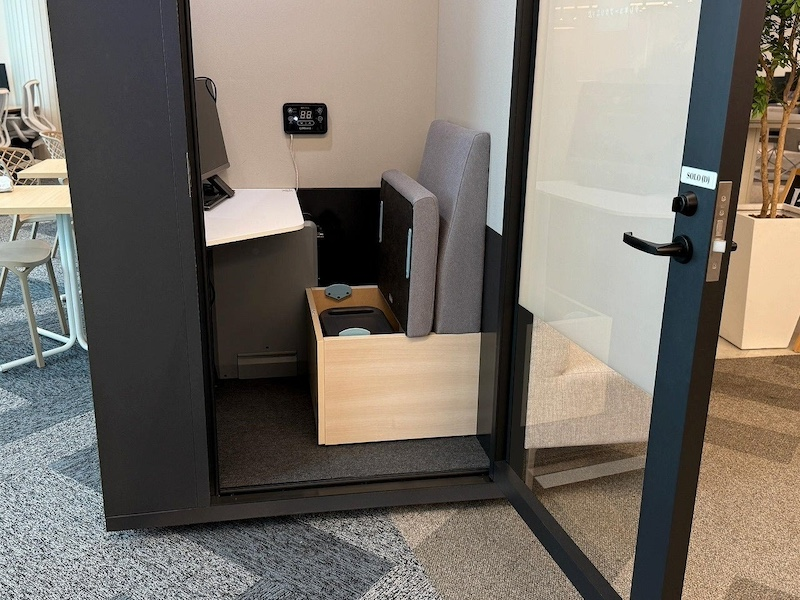 防音個室ブース「テレキューブ」に防災機能を搭載